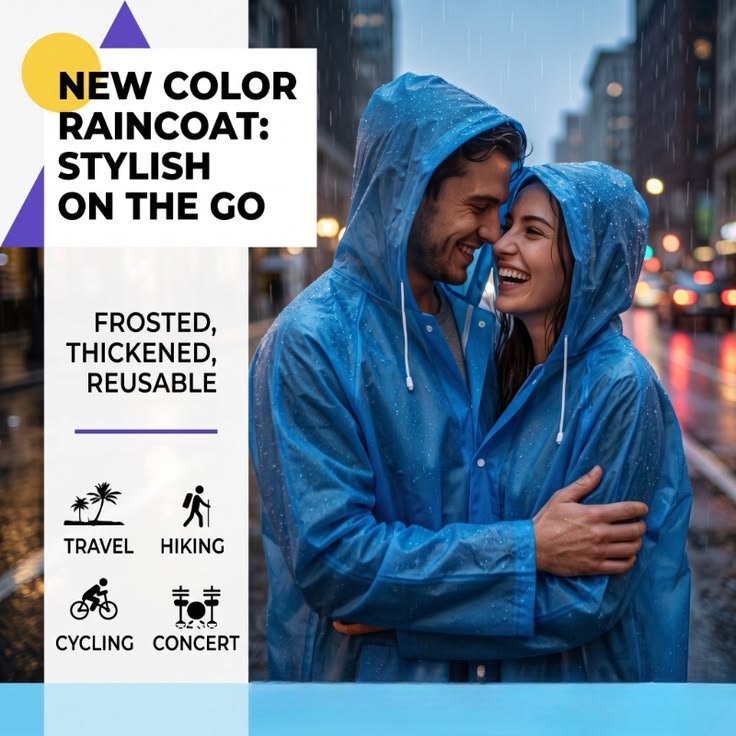 Pocket Raincoat for Men & Women | Lightweight Waterproof Hooded Poncho box