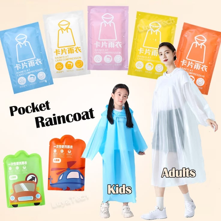 Pocket Raincoat for Men & Women | Lightweight Waterproof Hooded Poncho box